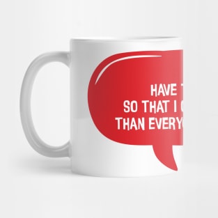 Bye Have To Study, Red Message Bubble Chat Mug